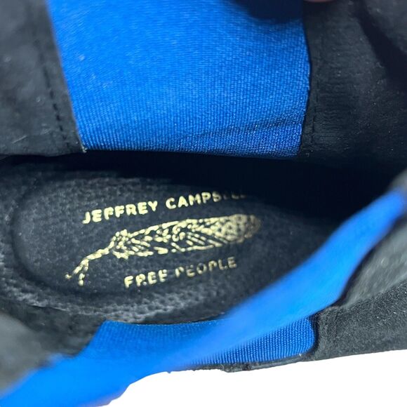 Free People X Jeffrey Campbell Boot Speir Size 6.5 37 New MSRP 198 Black Blue - Picture 5 of 16